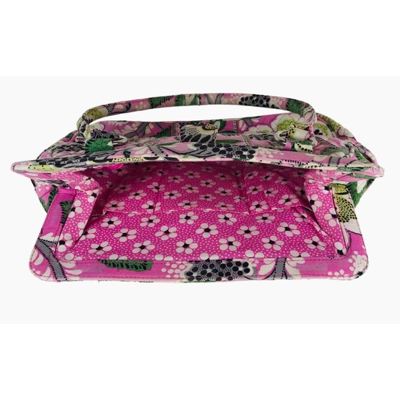 Vera Bradley Retired Priscilla Pink Flower Clamshell Shoulder Purse Handbag - Picture 9 of 10
